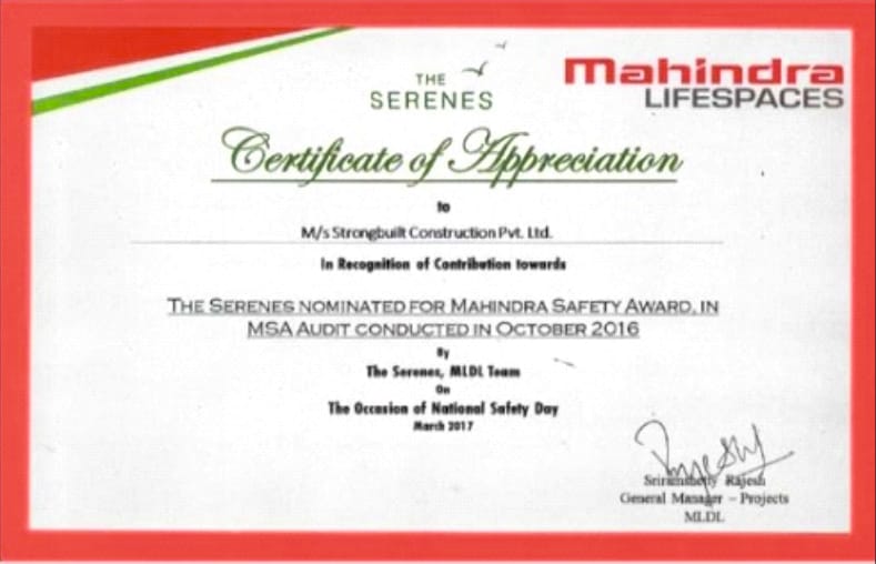 Serenes MSA audit certificate — March 2017